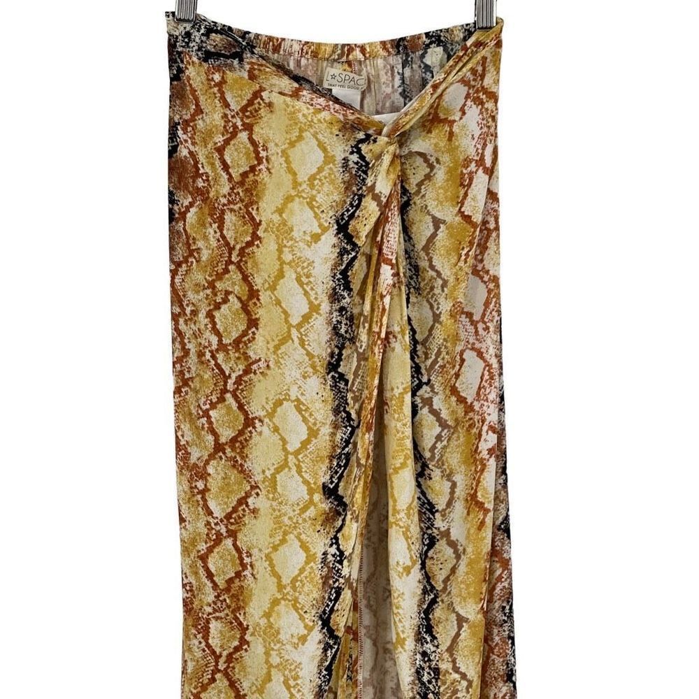 L*Space Mia Swimsuit Cover Up Skirt Pretty In Python Brown Gold MIASK21 Women XS - Picture 5 of 12